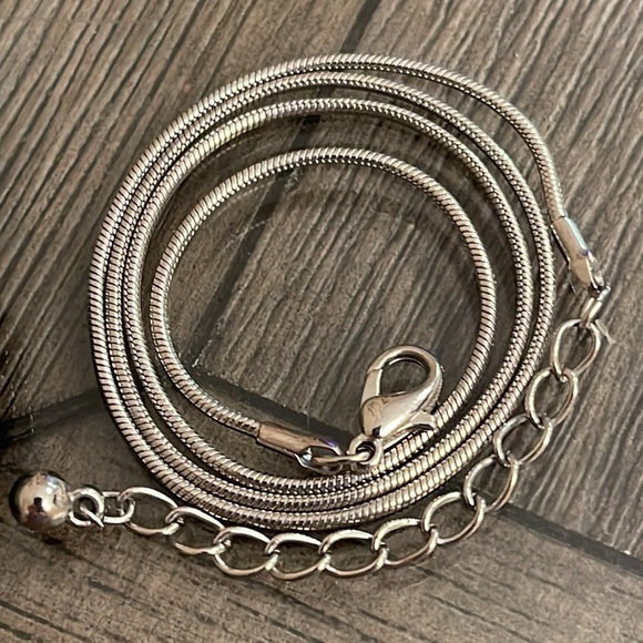 Dichroic Glass Quilted Glass Pendant & Chain - Picture 12 of 15